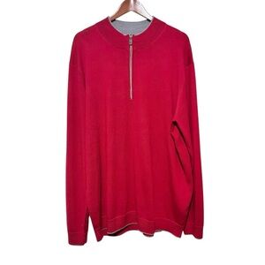 Hart Schaffner Marx Quarter Zip Soft Merino Wool Sweater